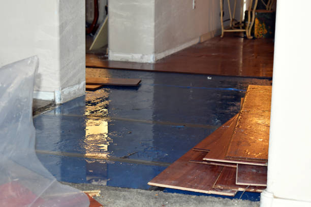 Professional Burst Pipe Cleanup technician working in Marinette, WI